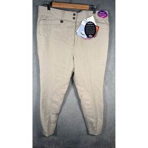 Ovation Ladies Celebrity Slim Secret Knee Cap 38R Dri-Lex Beige Riding Pants New